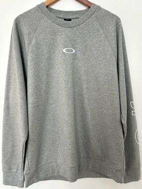 Oakley Light Gray Crewneck Sweatshirt with Logo